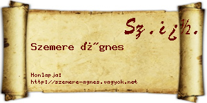 Szemere Ágnes névjegykártya